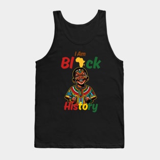 I Am Black History Kids Boys Men Black History Month Tank Top